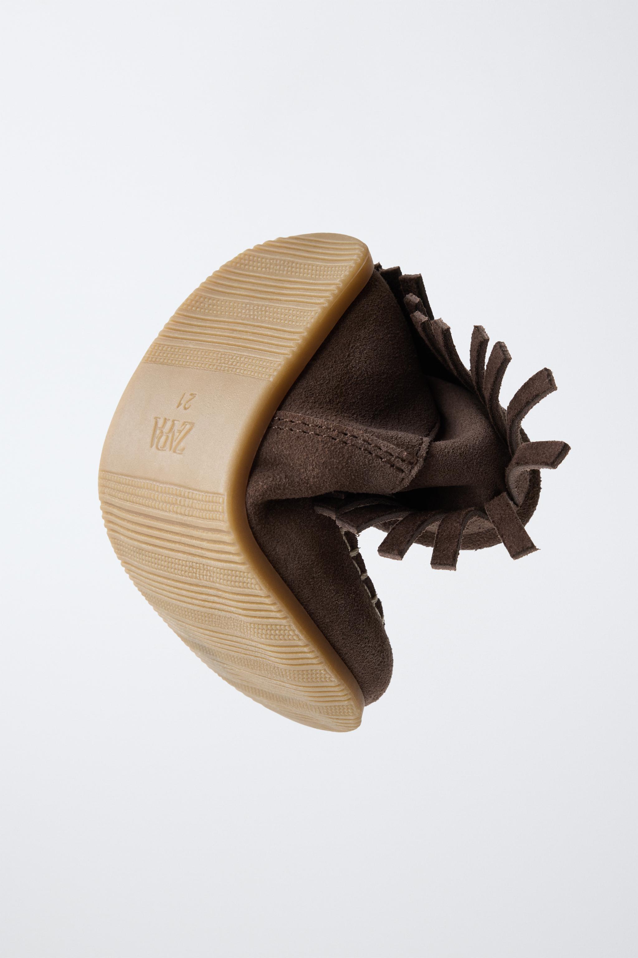 BOTTES BAREFOOT À FRANGES EN CUIR